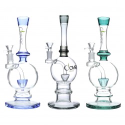 Clover Glass - 11.5" Globe Color Perc Water Pipe [WPC-212]